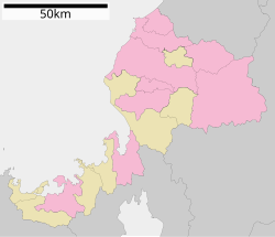 福井地震の位置（福井県内）