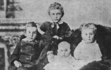 Portrait photo of four young children