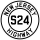 Route S24 marker
