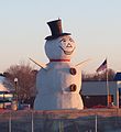 Estátua de exibição de boneco de neve