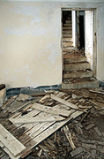 Doorway to staircase and radio and toilet rooms