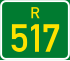 Regional route R517 shield