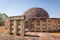 Sanchi Stupa No.2, the earliest known stupa with important displays of decorative reliefs, circa 125 BCE[25]