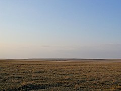 The Kazakh Steppe in the early spring.