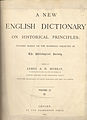 Title page from A New English Dictionary, vol. 2, (1893)