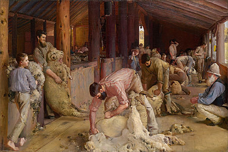 Shearing the Rams, by Tom Roberts