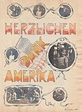 «Большое спасибо, Америка». Альбом, переданный американской квакерской программе помощи немецким детям, 1921 год