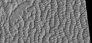 Close view of rough terrain in Northwestern Schiaparelli Crater, as seen by HiRISE under HiWish program