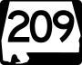 State Route 209 marker