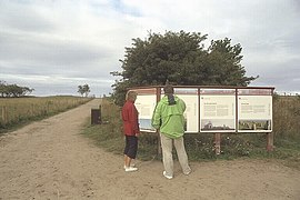 Information panels on site.