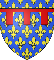 Blason azur à fleur de lys.