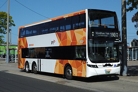 CDC Wyndham W135 2014 Volvo B9TL with Volgren Optimus bodywork (Only double decker bus in Victoria on route operation)