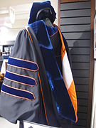 Doctoral regalia of Caltech, back