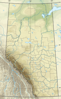Unnamed Alberta–BC mountain is located in Alberta