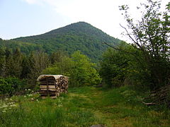 Le Chalmont vue depuis le Kast à Lièpvre.