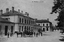 Bâtiment voyageurs et buffet de la première gare, vue vers 1900