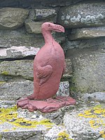 Monument to the last British great auk at Fowl Craig, Orkney