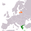 Location map for Greece and Latvia.