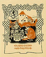 Алоїз Балмер, екслібрис Густава Хегі, доктора філософії