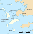 Carte des îles entourant Kalymnos