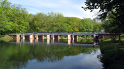 Spree am Kiekebuscher Wehr in Cottbus