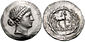 Silver tetradrachm of Cyme, 165–140 BC سایم