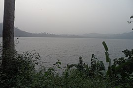 Side view of Lake Barombi, Kumba