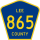 County Road 865 marker