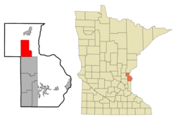 Location of the city of Harris within Chisago County, Minnesota