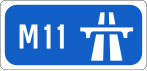 M11 motorway shield}}