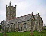 L'église Saint-Laudus à Mabe en Cornouailles, Angleterre, patron de la ville depuis 1201.