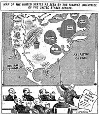 United States cartography cartoon