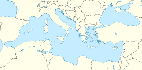 A map of the Mediterranean showing the ports Nebojša visited during her escape