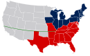 The line of the Missouri Compromise. New states north of the line would not permit slavery. States south of the line would.