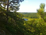 Narragansett Trail's Lantern Hill view of Lantern Hill Pond.