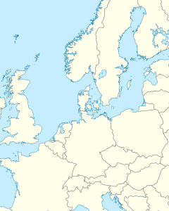デルフトの位置（北欧と中欧内）