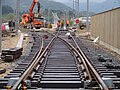 L'entrée en gare depuis Bourg