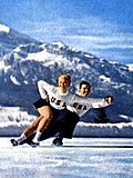 American figure skaters Lucille Ash and Sully Kothman at the 1956 Winter Olympics