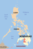 Map of the Philippines highlighting the Bangsamoro Autonomous Region in Muslim Mindanao