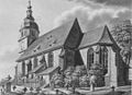 Kirche zu Kötzschenbroda, Sepiazeichnung Ende 18. Jahrhundert