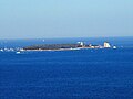 Blick auf die Insel Saint-Honorat von der Küste