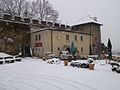 Das östliche Ende der Bürgerwehr (heute Gasthof „Stadtalm“)