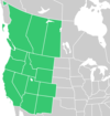 Symphyotrichum eatonii distribution map: Canada — Alberta, British Columbia, and Saskatchewan; US — Arizona, California, Colorado, Idaho, Montana, Nevada, New Mexico, Oregon, Utah, Washington, and Wyoming.