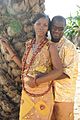 Un couple en tenue traditionnelle Bété (Centre-Ouest de la Côte d'Ivoire)