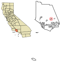 Location of Fillmore in Ventura County, California.