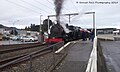 AB no. 608 "Passchendaele" arrives alongside Platform 2, Paraparaumu Railway Station on Saturday 15 August 2015 with the Fielding Passchendaele Express.