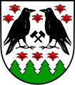 Cuervos de sable en el escudo del municipio de Rabenwald, en Estiria.