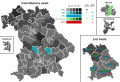 2023 Bavarian state election, Black is CSU, AfD is Blue