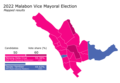 Electoral map for the 2022 Malabon vice mayoral elections.