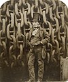 Image 819th-century engineer Isambard Kingdom Brunel by the launching chains of the SS Great Eastern (from Engineer)